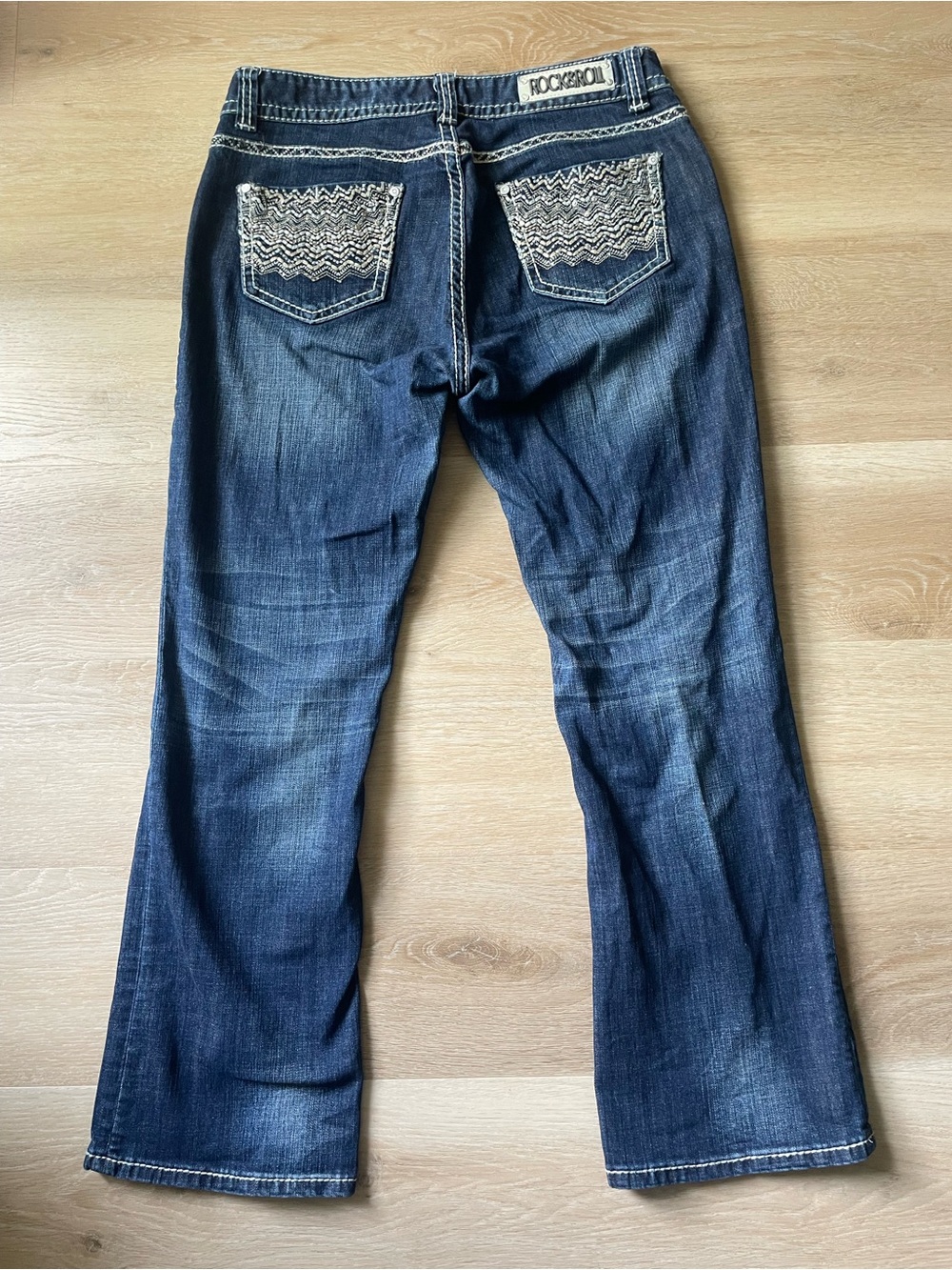 Rock and Roll Cowgirl Denim Women's Dark Blue Bootcut Jeans